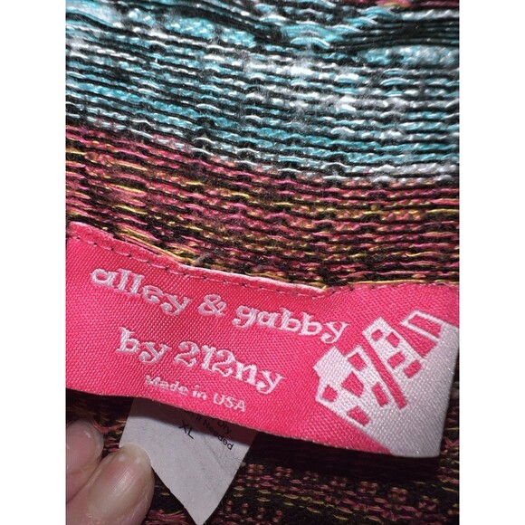 Alley & Gabby Sweater Vest XL Aztec southwest long line open lagenlook USA made - Picture 3 of 9